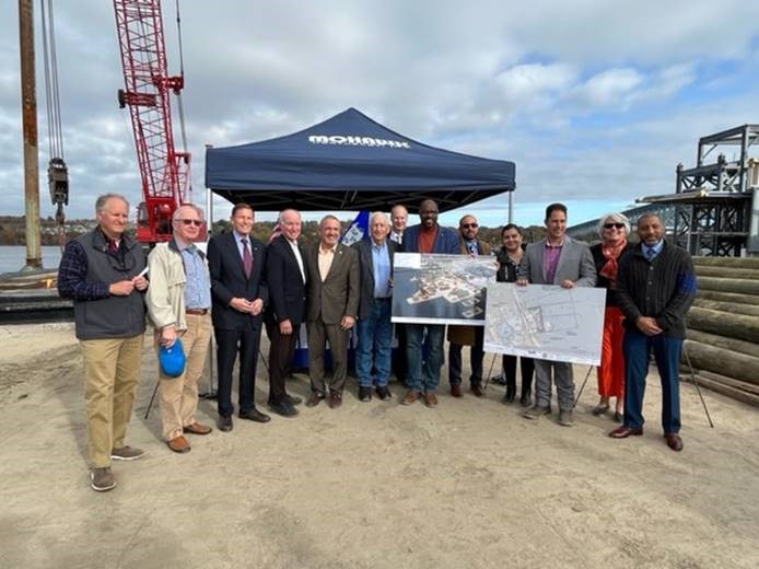 Blumenthal and U.S. Representative Joe Courtney (D-CT) joined local leaders to announce a grant for a new marine terminal in New London.